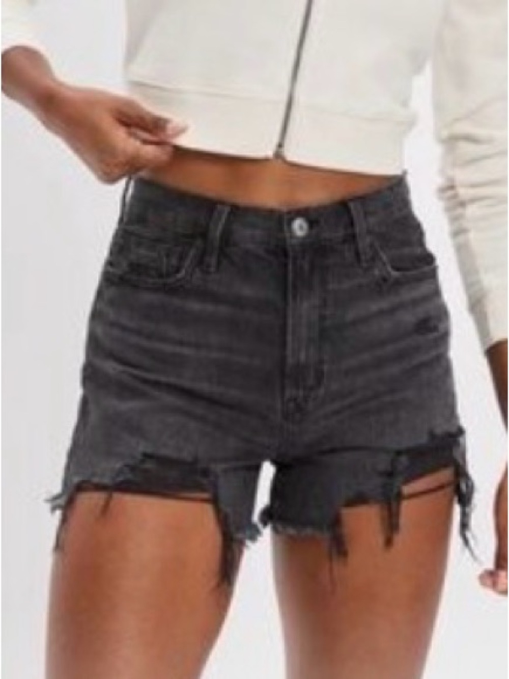 AE Black Highest Rise Shorts Size 8